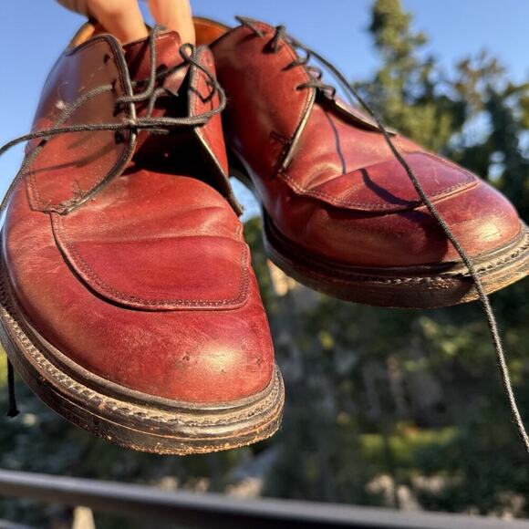 Allen Edmonds Brentwood Lace Up Leather Dress Shoes Men 9 D Men Burgundy Brown main image 8